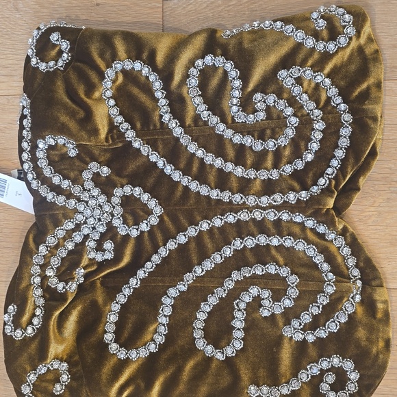 Anthropologie Ollari Velvet Crystal Corset top S - Picture 4 of 6